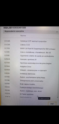 BMW Seria 5 cena 165000 przebieg: 140000, rok produkcji 2017 z Krzeszowice małe 781